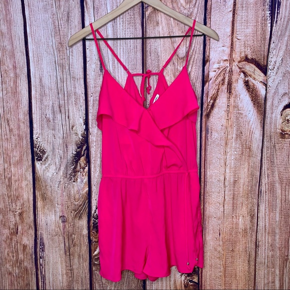American Eagle Outfitters Pants - AMERICAN EAGLE | Hot Pink Romper